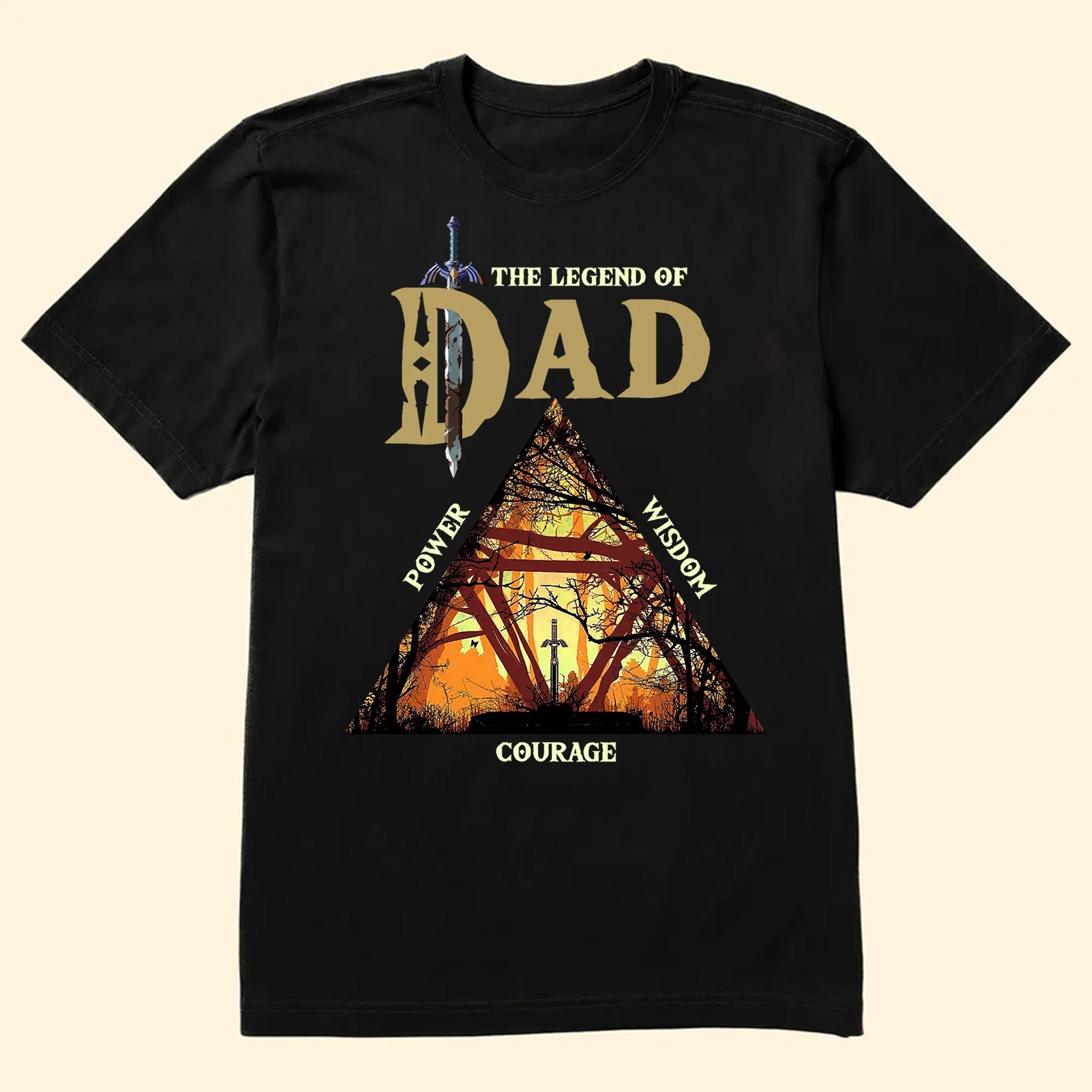 The Legend Of Zelda Dad Power, Wisdom, Courage - Gift For Father's Day - Personalized Shirt 2 Side CL07 - Image 6