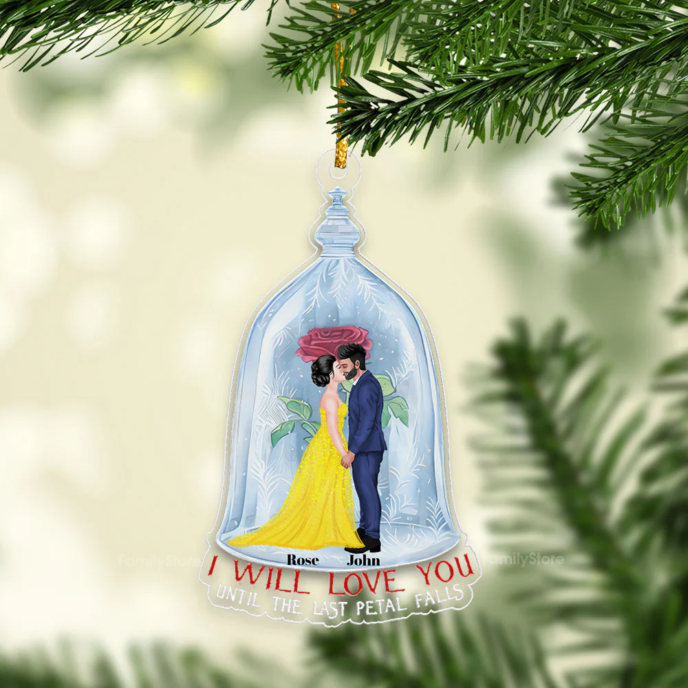 Till The Last Petal Falls - Gift for Couples - Personalized Acrylic Ornament - CL30 - Image 3