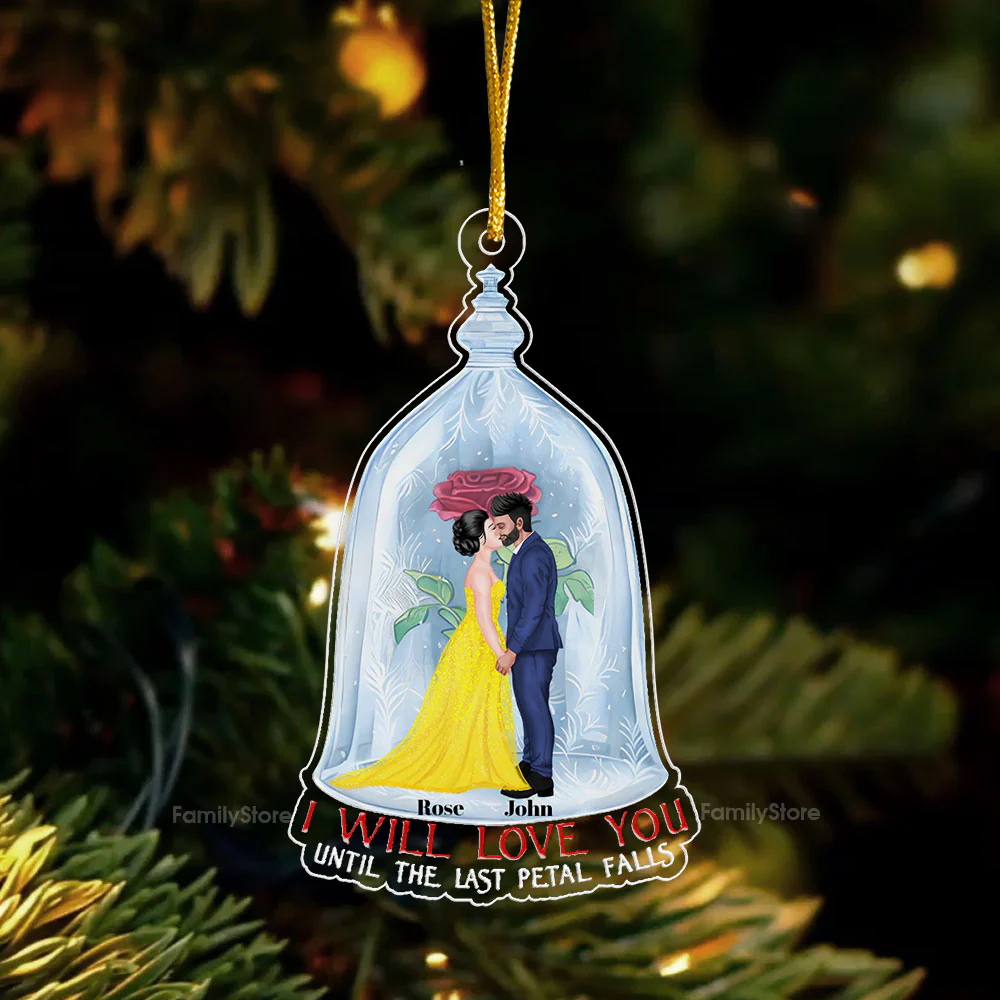 Till The Last Petal Falls - Gift for Couples - Personalized Acrylic Ornament - CL30 - Image 4