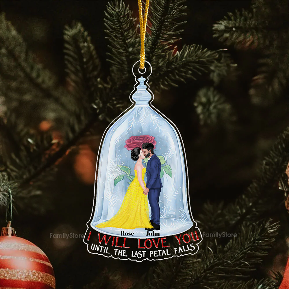 Till The Last Petal Falls - Gift for Couples - Personalized Acrylic Ornament - CL30 - Image 5