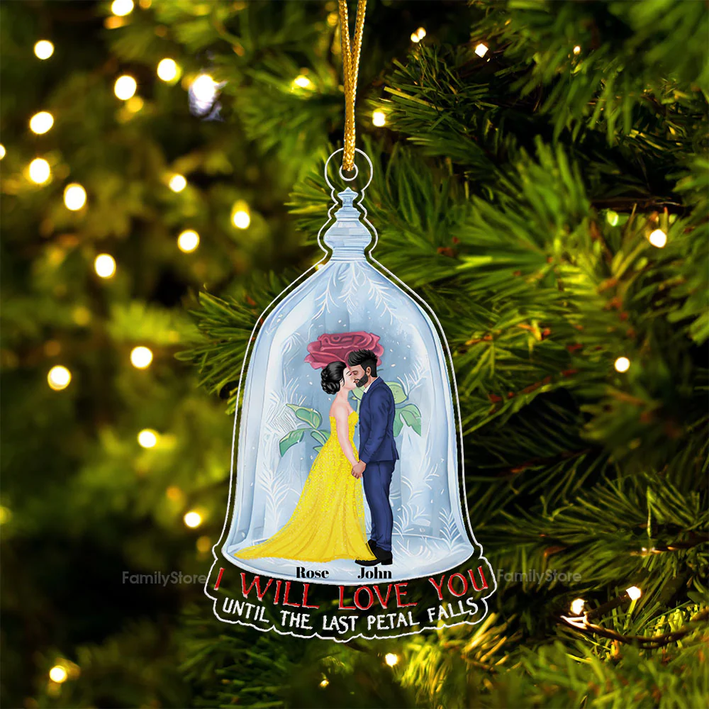 Till The Last Petal Falls - Gift for Couples - Personalized Acrylic Ornament - CL30 - Image 6