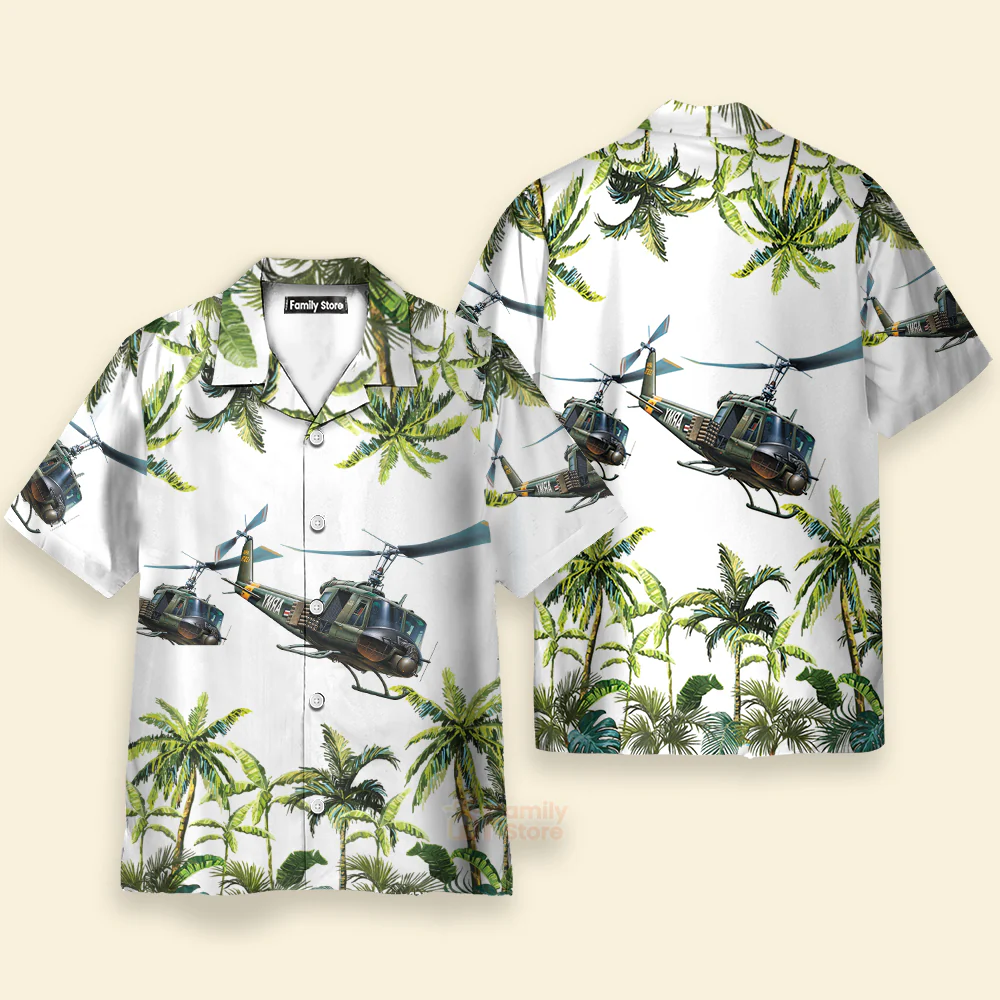 United States Army Helicopter Hawaiian Shirt, Helicopter Shirt - Image 3