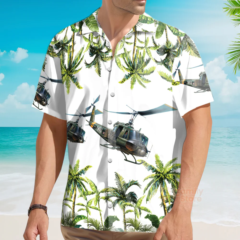 United States Army Helicopter Hawaiian Shirt, Helicopter Shirt - Image 4