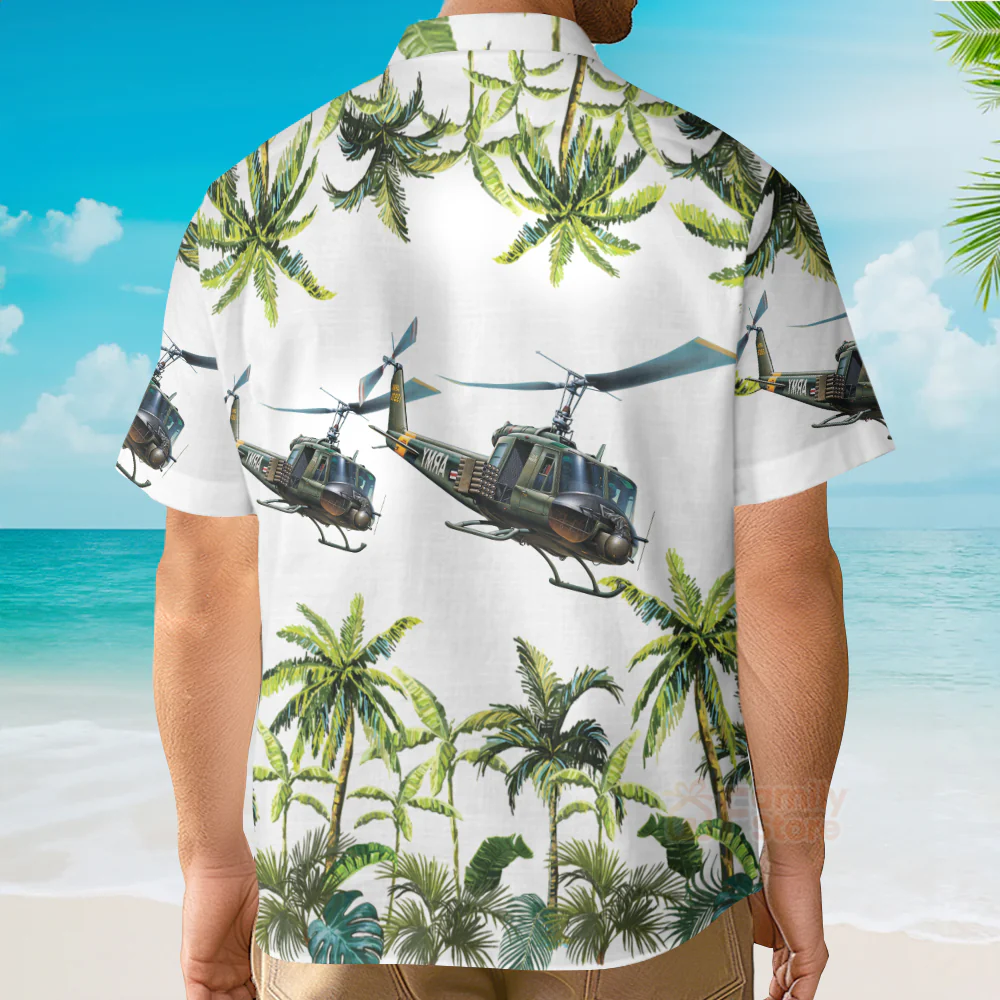 United States Army Helicopter Hawaiian Shirt, Helicopter Shirt - Image 5