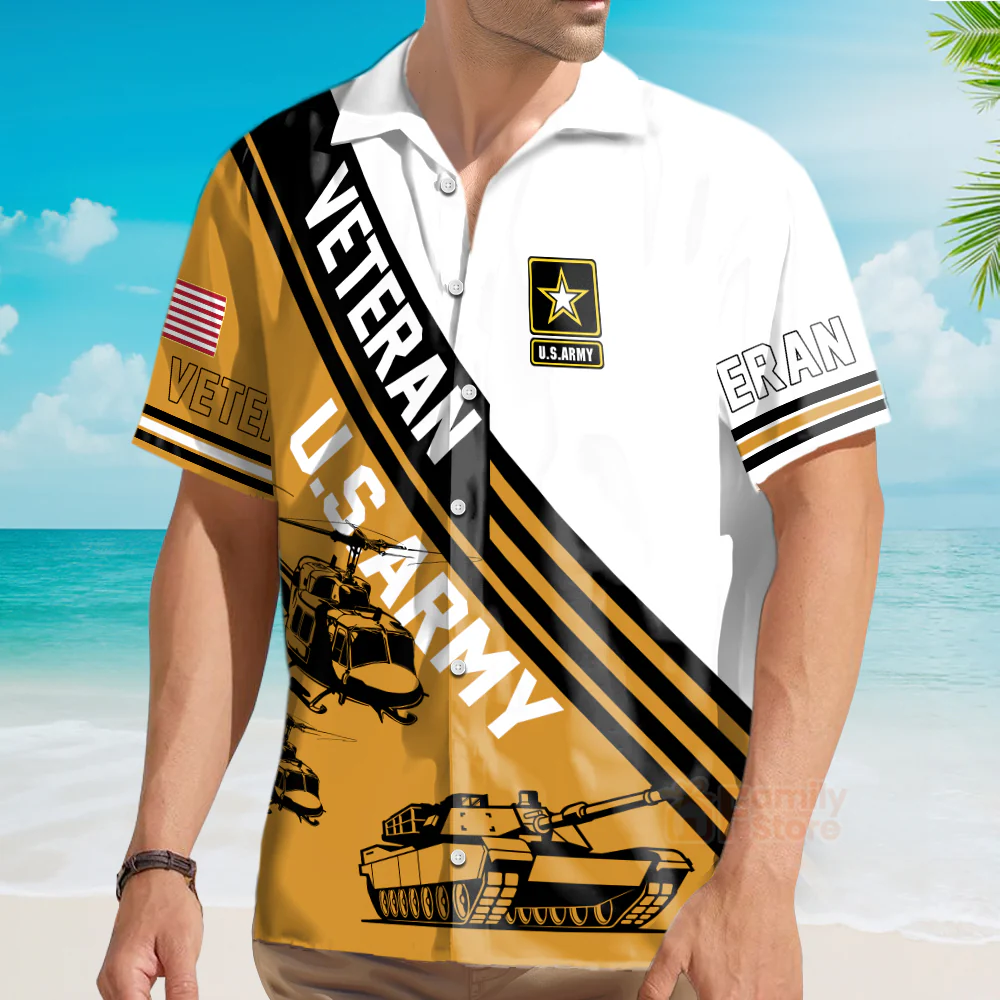 Veteran Us Army Honor The Fallen - Hawaiian Shirt - Image 3