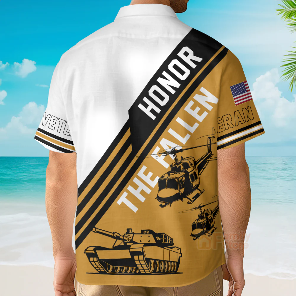 Veteran Us Army Honor The Fallen - Hawaiian Shirt - Image 4