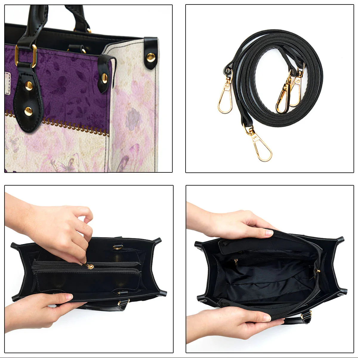 God Says I Am Unique - Thoughtful Gift For Christians - Personalized Leather Handbag With Handle - AT4080967 - Image 5