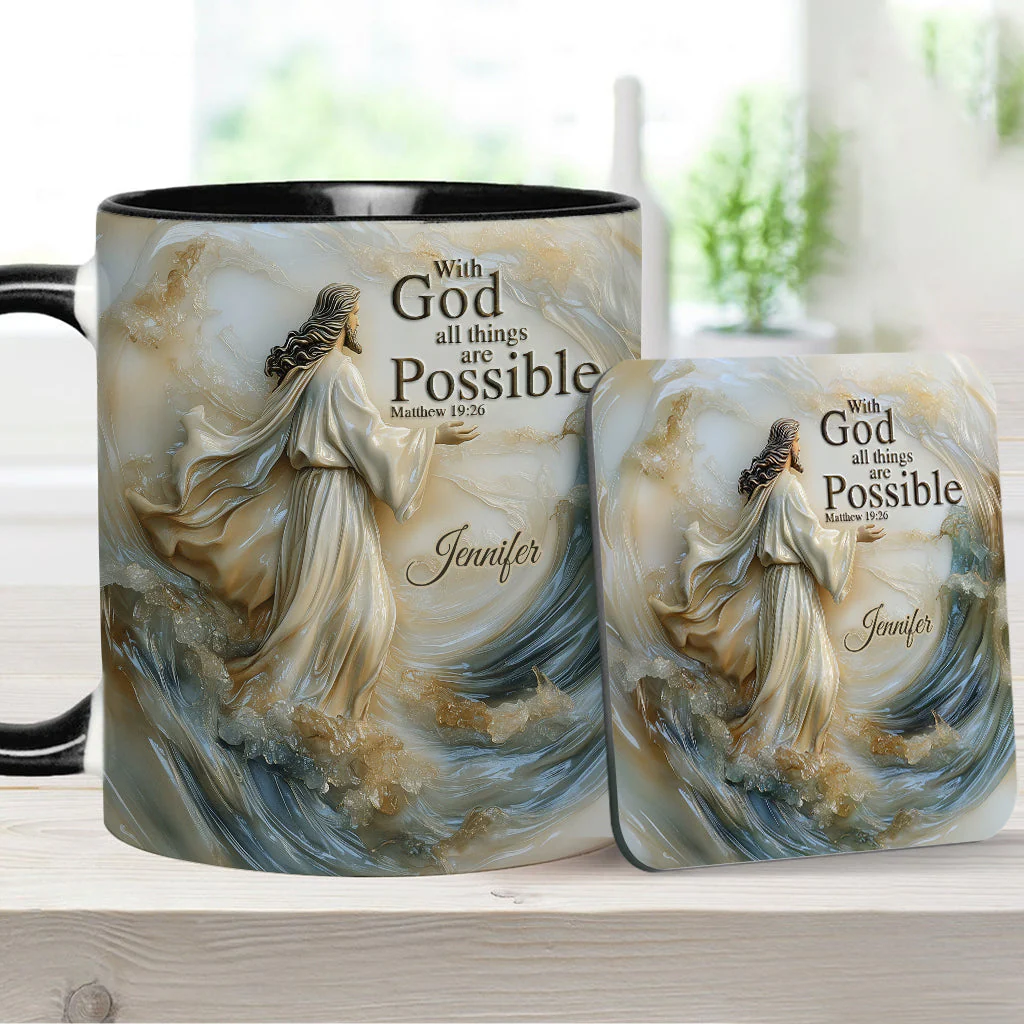 With God All Things Are Possible - Personalized Accent Mug TD118 - Image 4