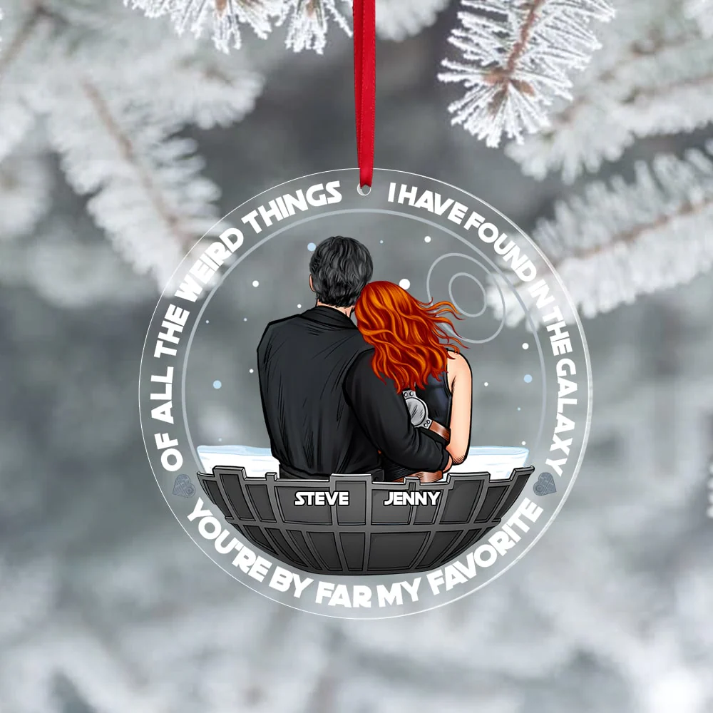 You're By Far My Favorite In The Galaxy - Personalized Acrylic Ornament - Gift For Couple, Christmas TD118 CU5081307 - Image 4