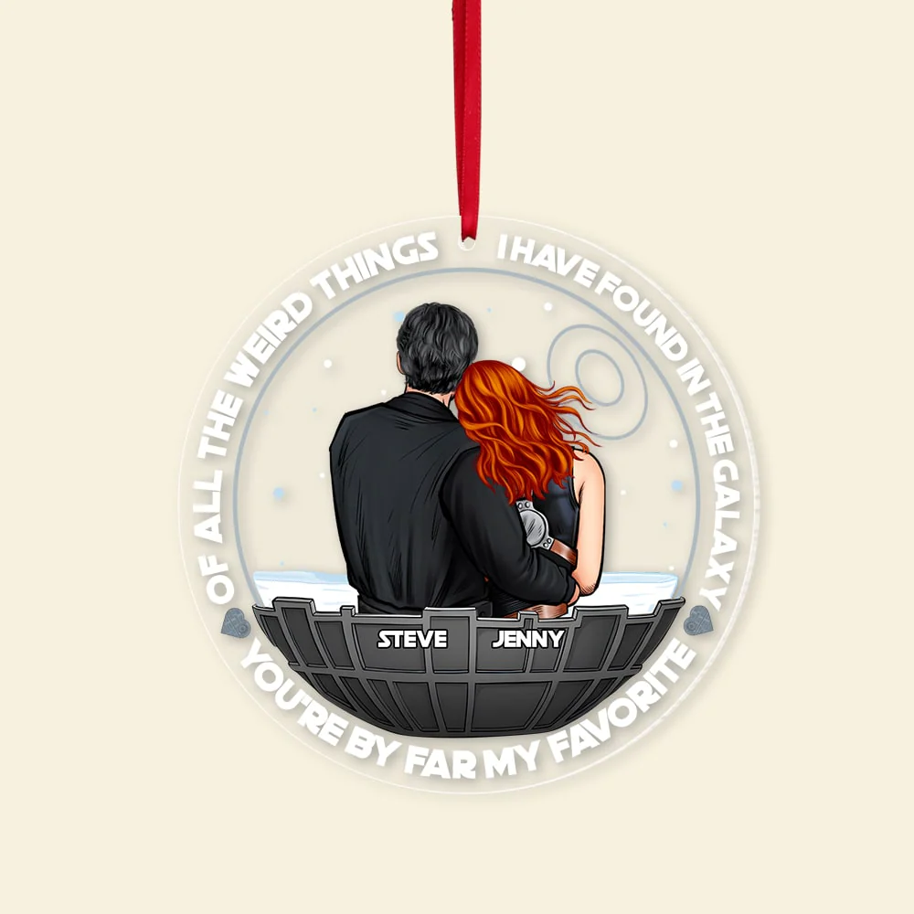 You're By Far My Favorite In The Galaxy - Personalized Acrylic Ornament - Gift For Couple, Christmas TD118 CU5081307 - Image 5