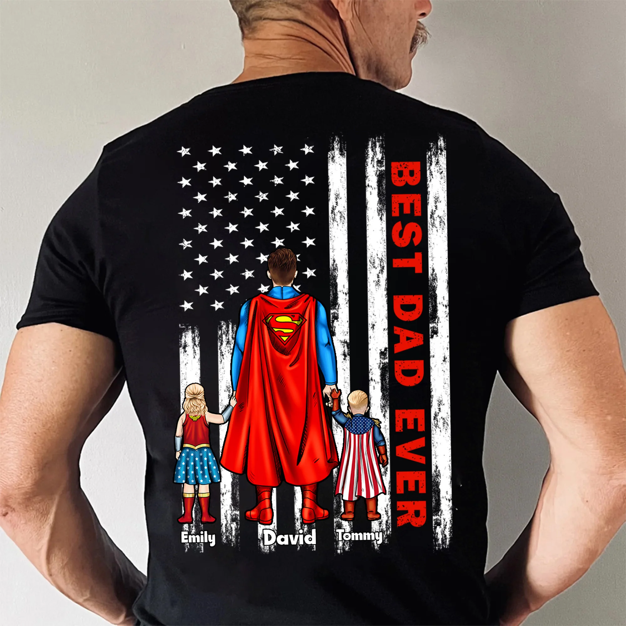 You're Our Super Hero And Always Will Be - Gift For Dad, Husband, Father's Day - Personalized Shirt 2 Side CL02 - Image 3