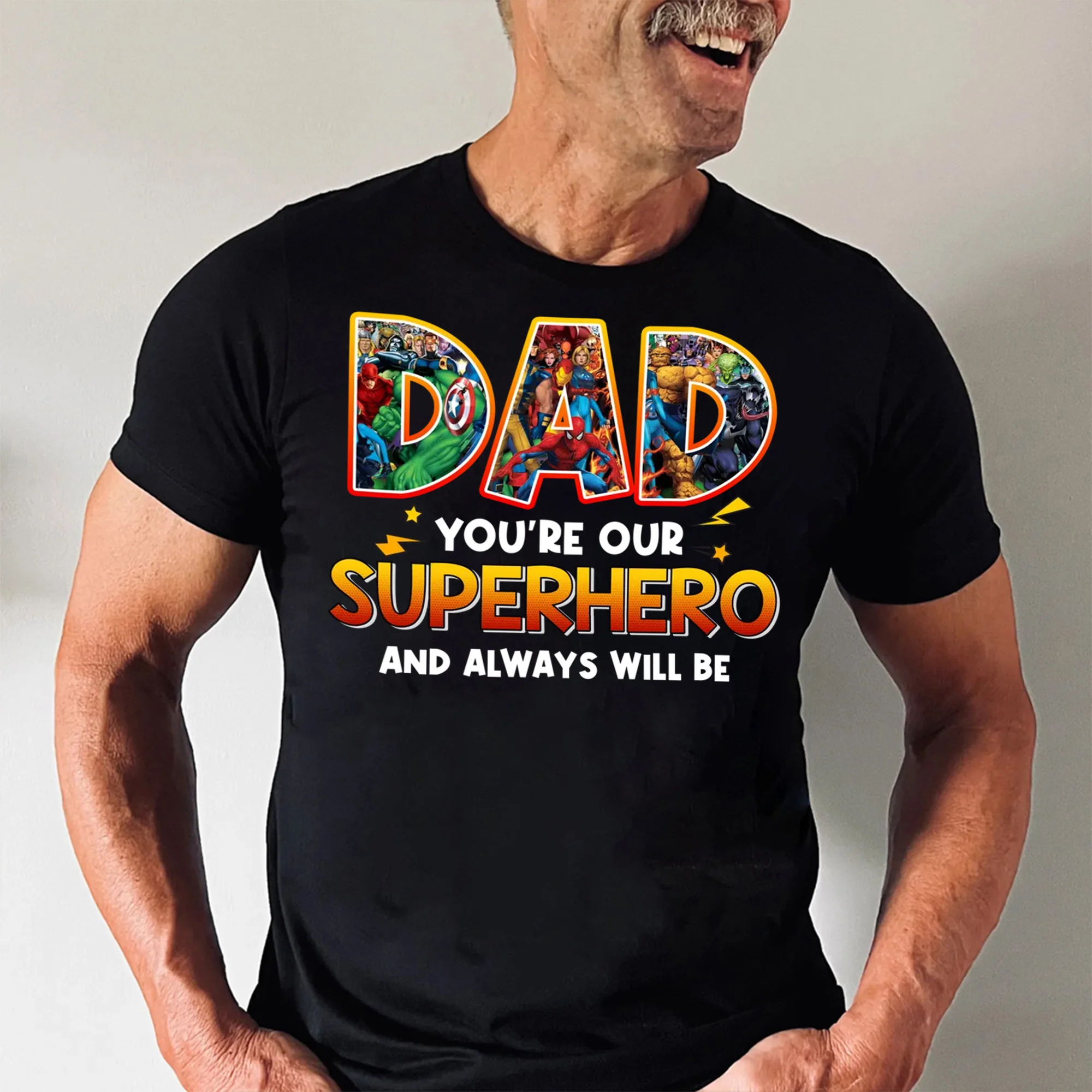 You're Our Super Hero And Always Will Be - Gift For Dad, Husband, Father's Day - Personalized Shirt 2 Side CL02 - Image 4