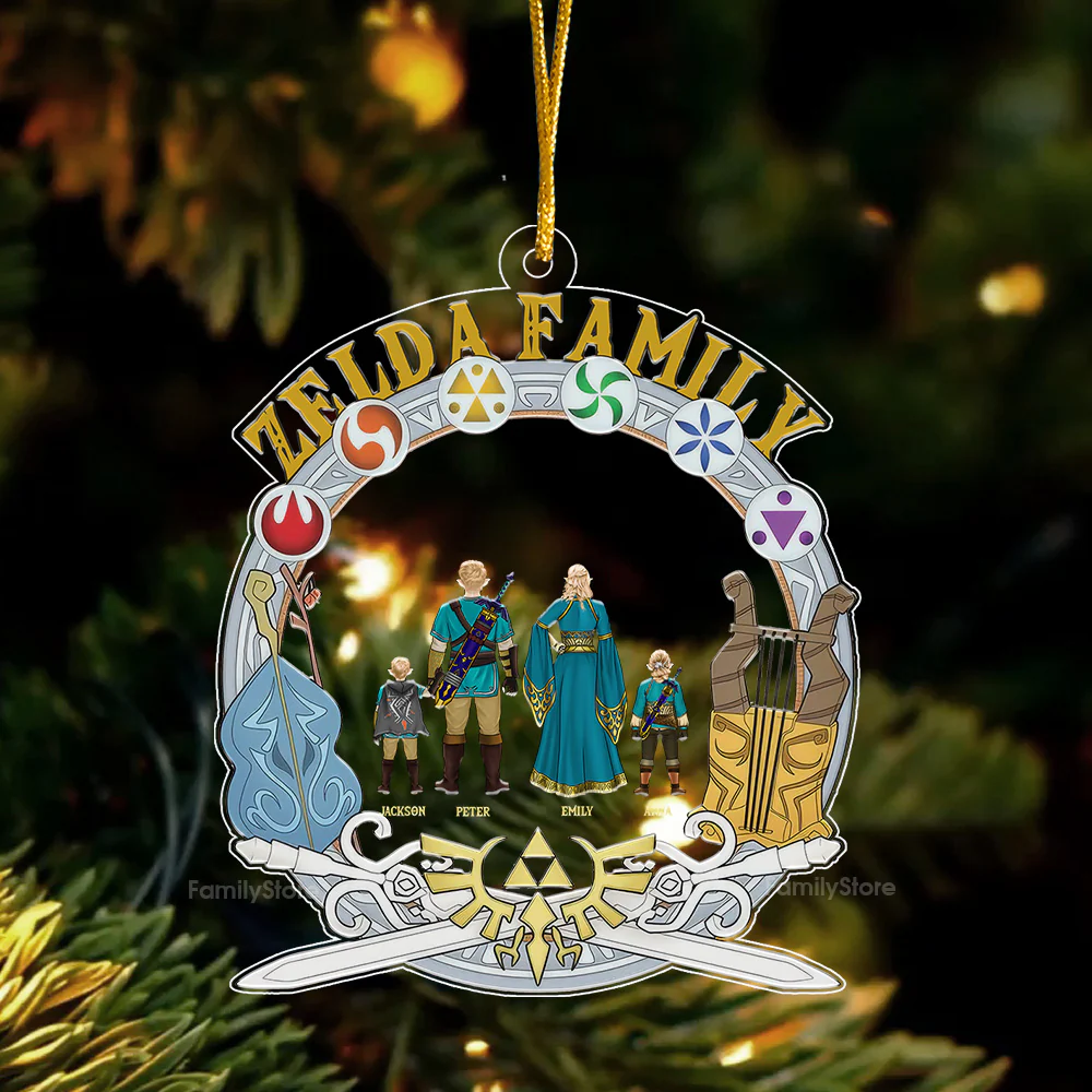 Zelda Family We Are Here - Gift For Family - Personalized Acrylic Ornament - CL07 NA94 - Image 4