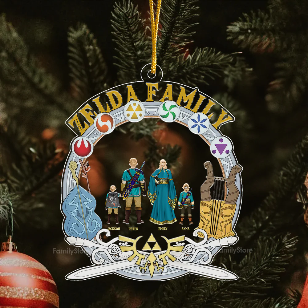 Zelda Family We Are Here - Gift For Family - Personalized Acrylic Ornament - CL07 NA94 - Image 5