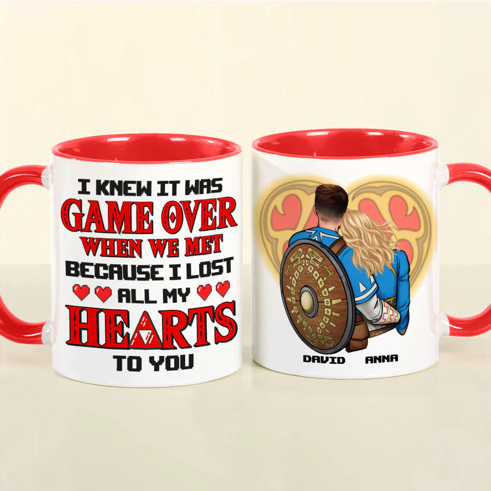 Zelda I Lost All My Hearts To You - Personalized Accent Mug - Gift For Couple, Husband Wife, Anniversary  Gift - CL32 NA94 - Image 4